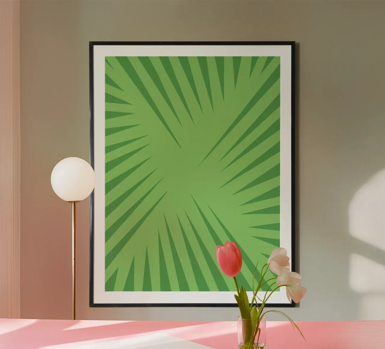 Palm leaf pattern poster by Little Dean