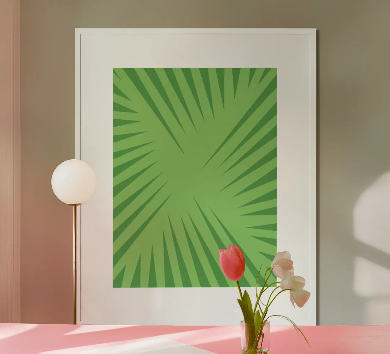 Palm leaf pattern poster by Little Dean