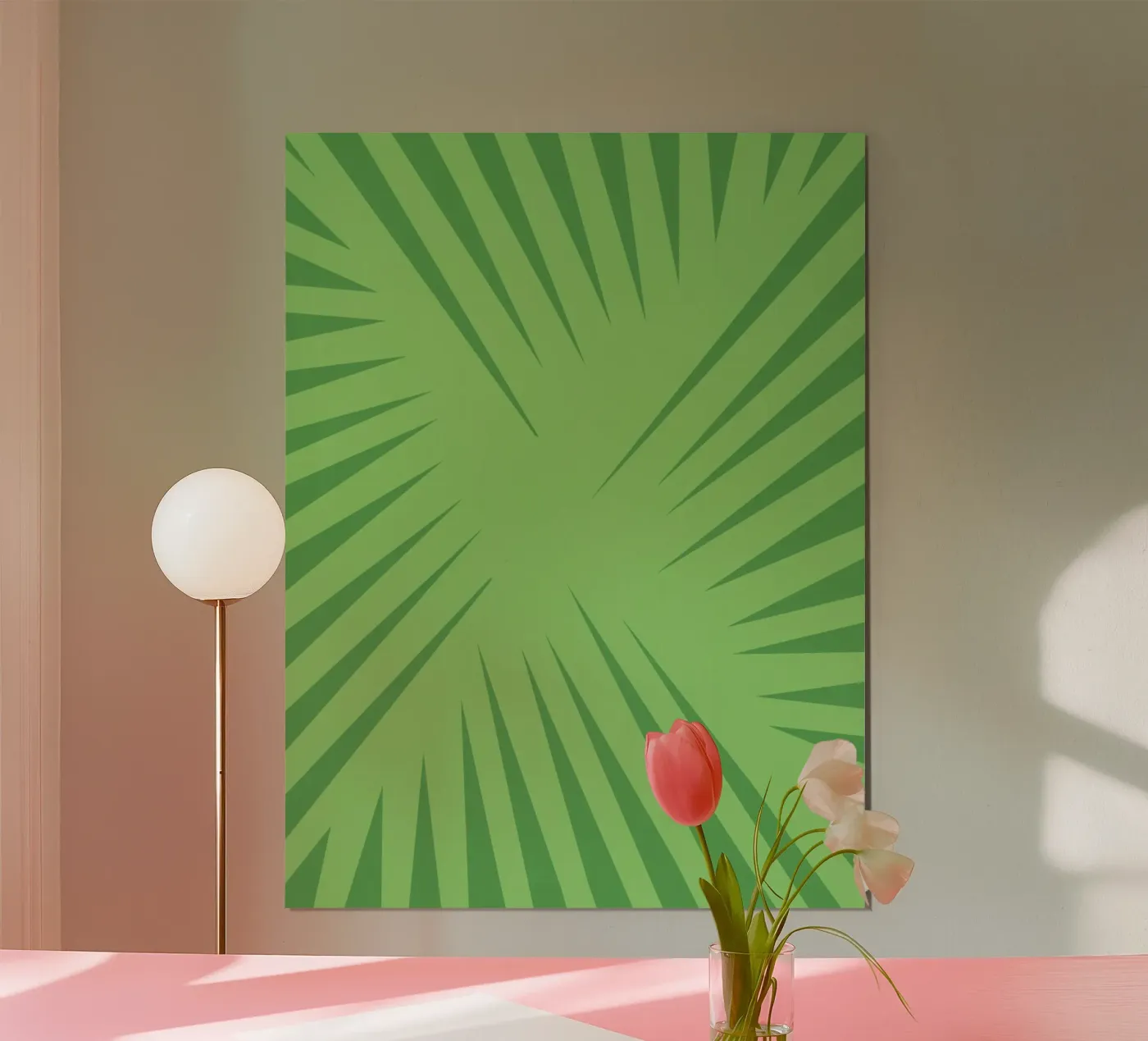 Palmbladpatroon poster van Little Dean