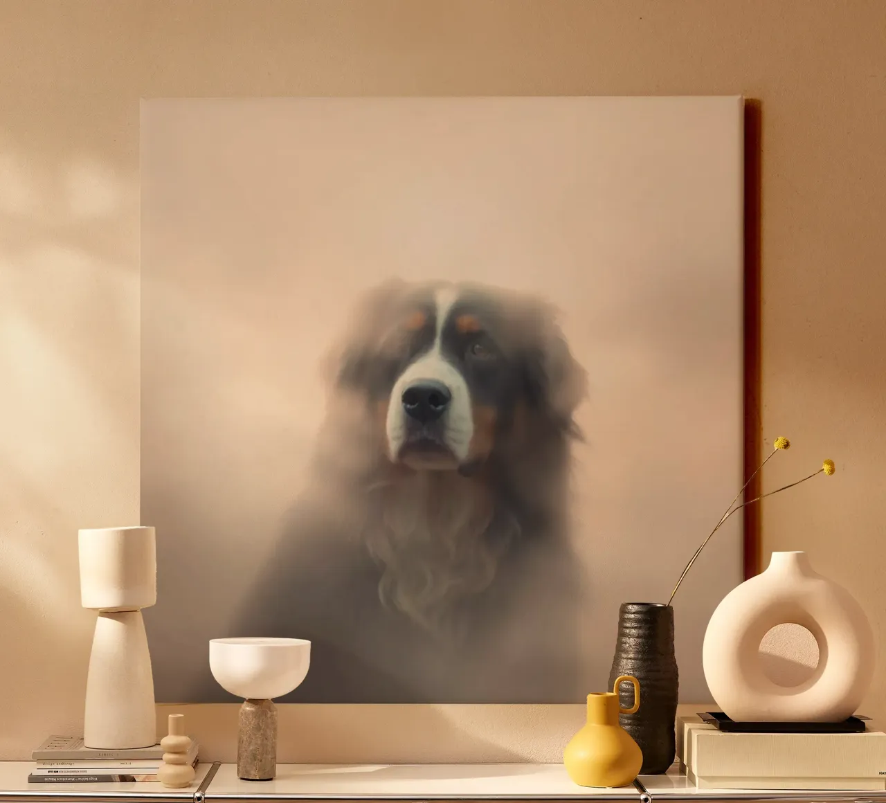Bellissimo cane da montagna bernese #160 tela con Cornice a cassetta da Yumis.Beargang.and.Me