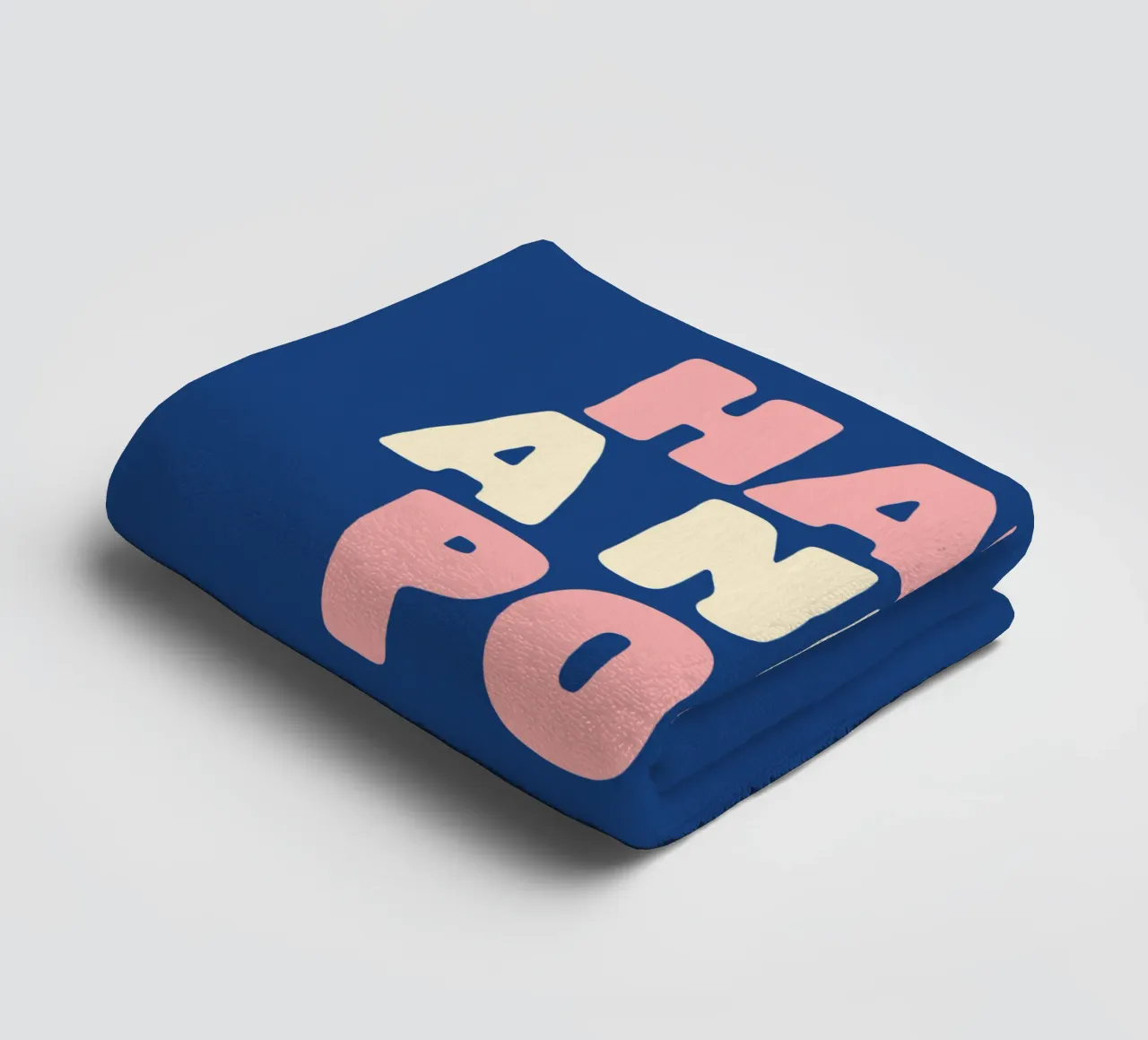 Have a Nice Poop Badezimmer Wanddekor in Pfirsich Blau Handtuch von THE MOTIVATED TYPE