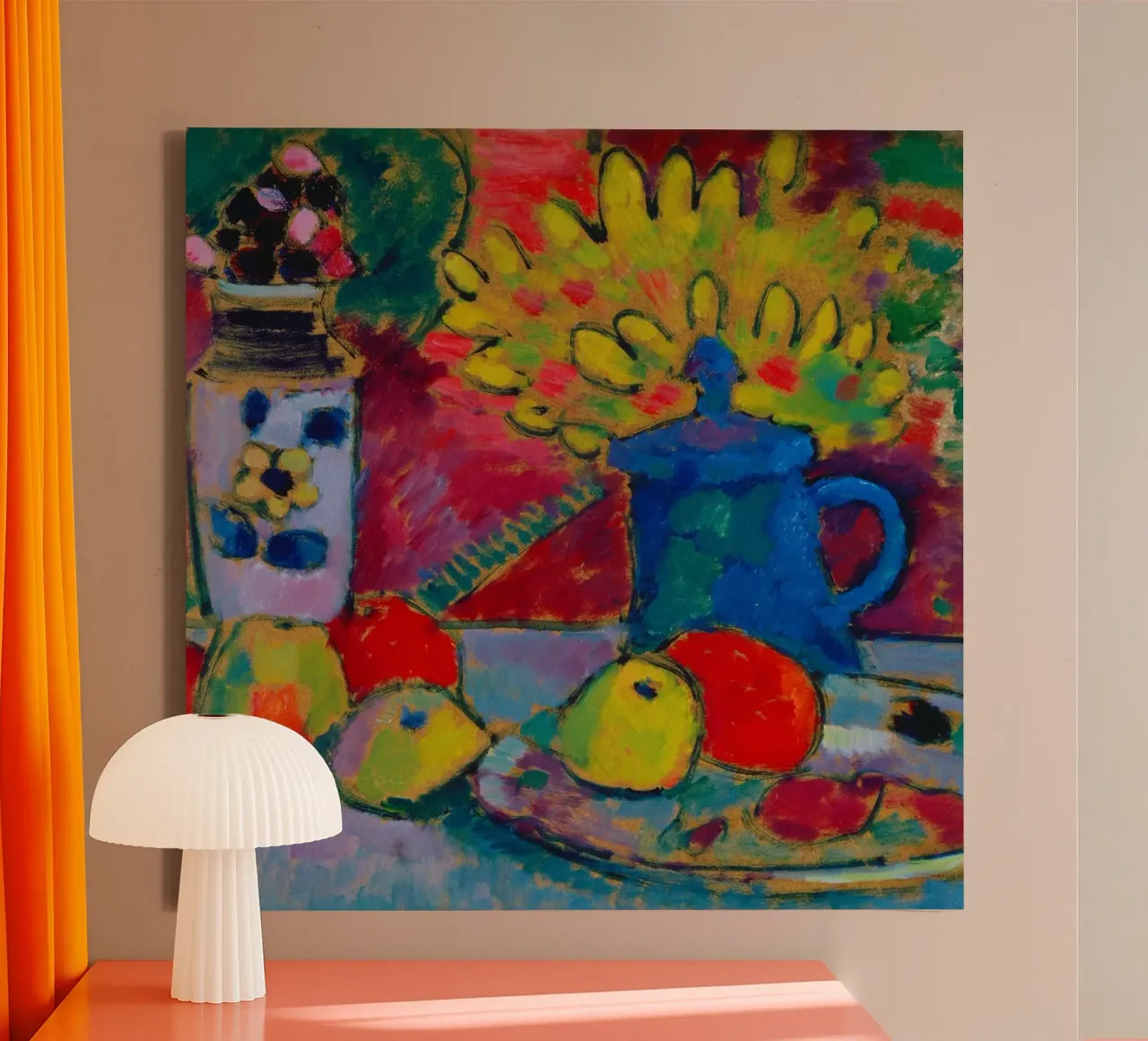 Alexej von Jawlensky - Still life with flowers and fruit canvas by ARTOTHEK