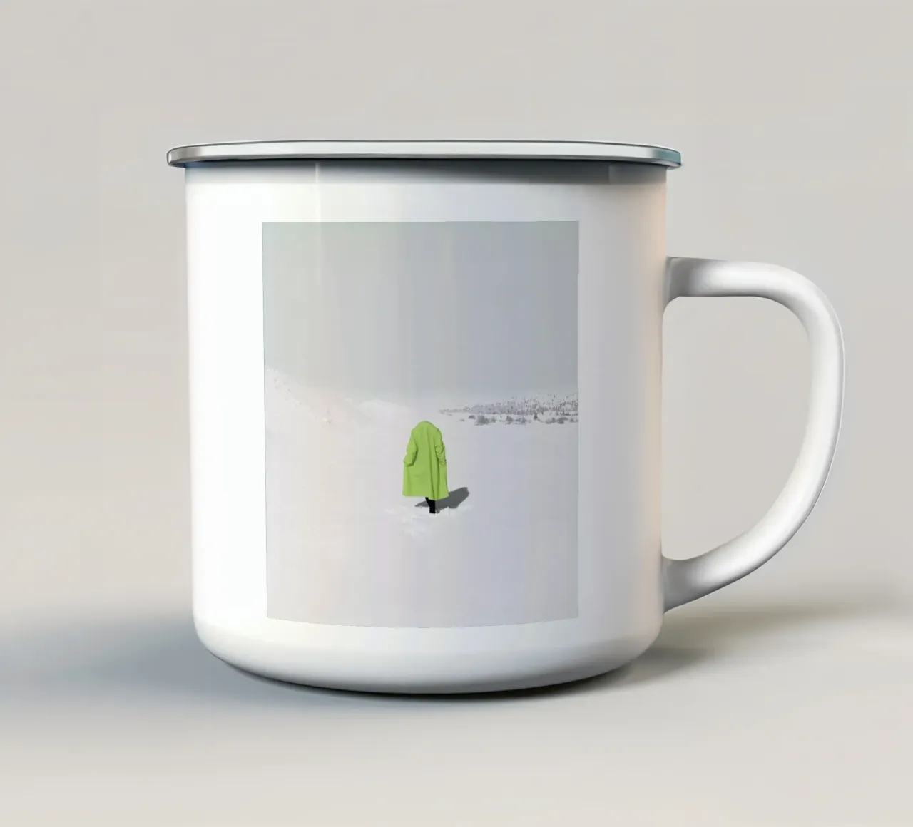 Neon Snow tazza in smalto da George Griefy