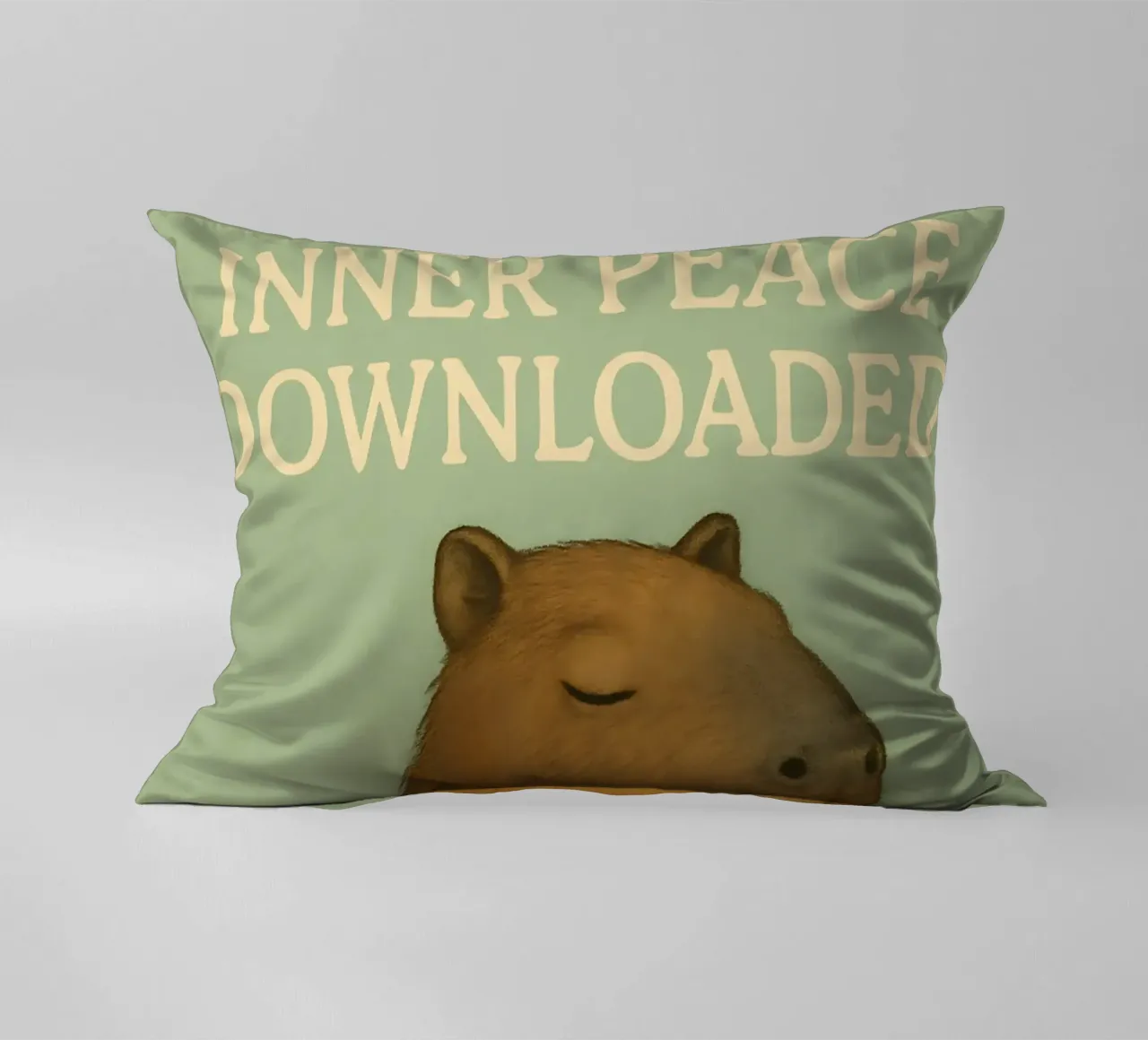 Meme divertente sui capibara cuscino da Funny Humor Art