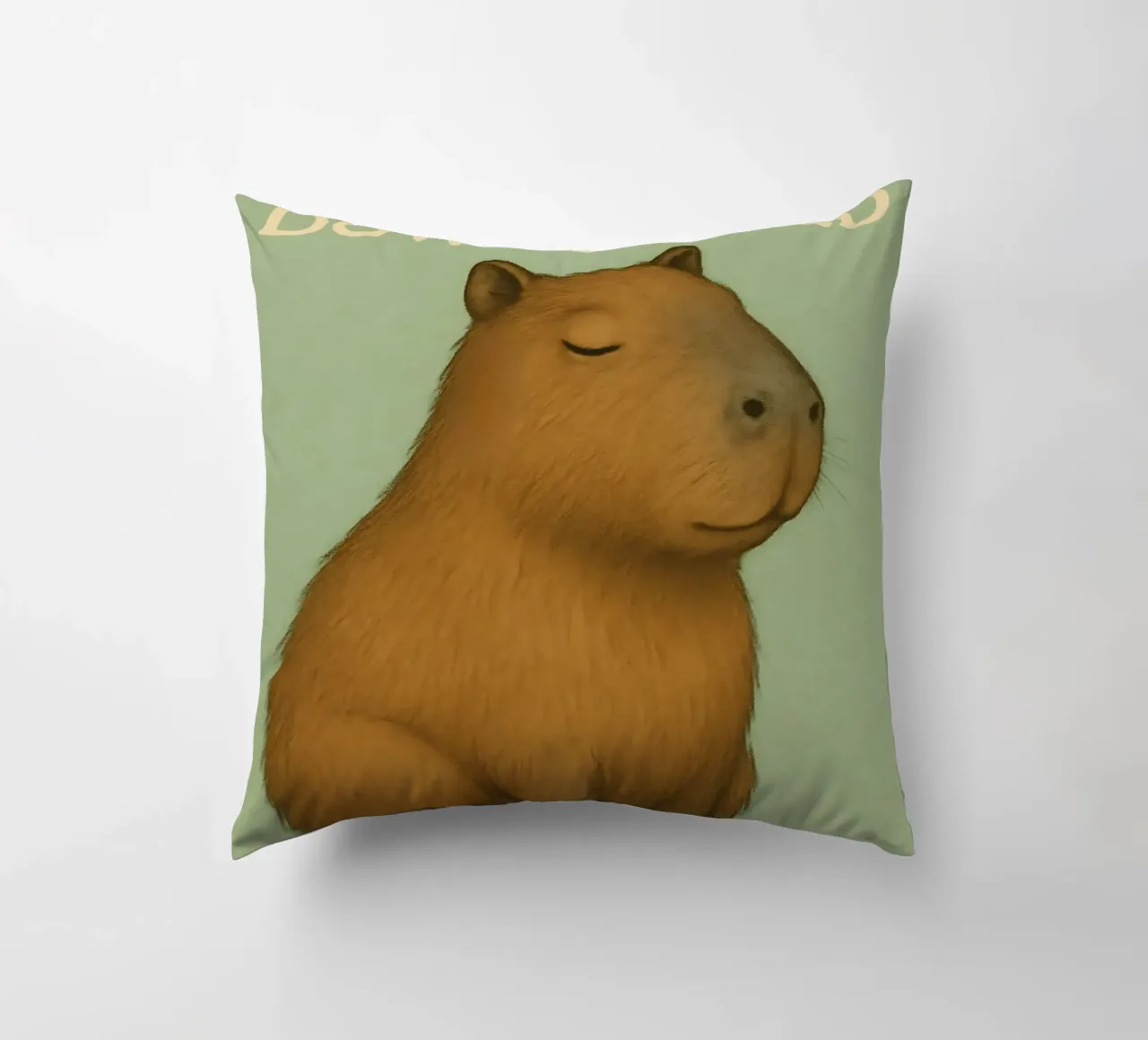 Meme divertente sui capibara cuscino da Funny Humor Art