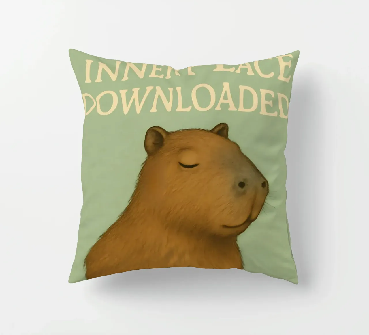 Meme divertente sui capibara cuscino da Funny Humor Art