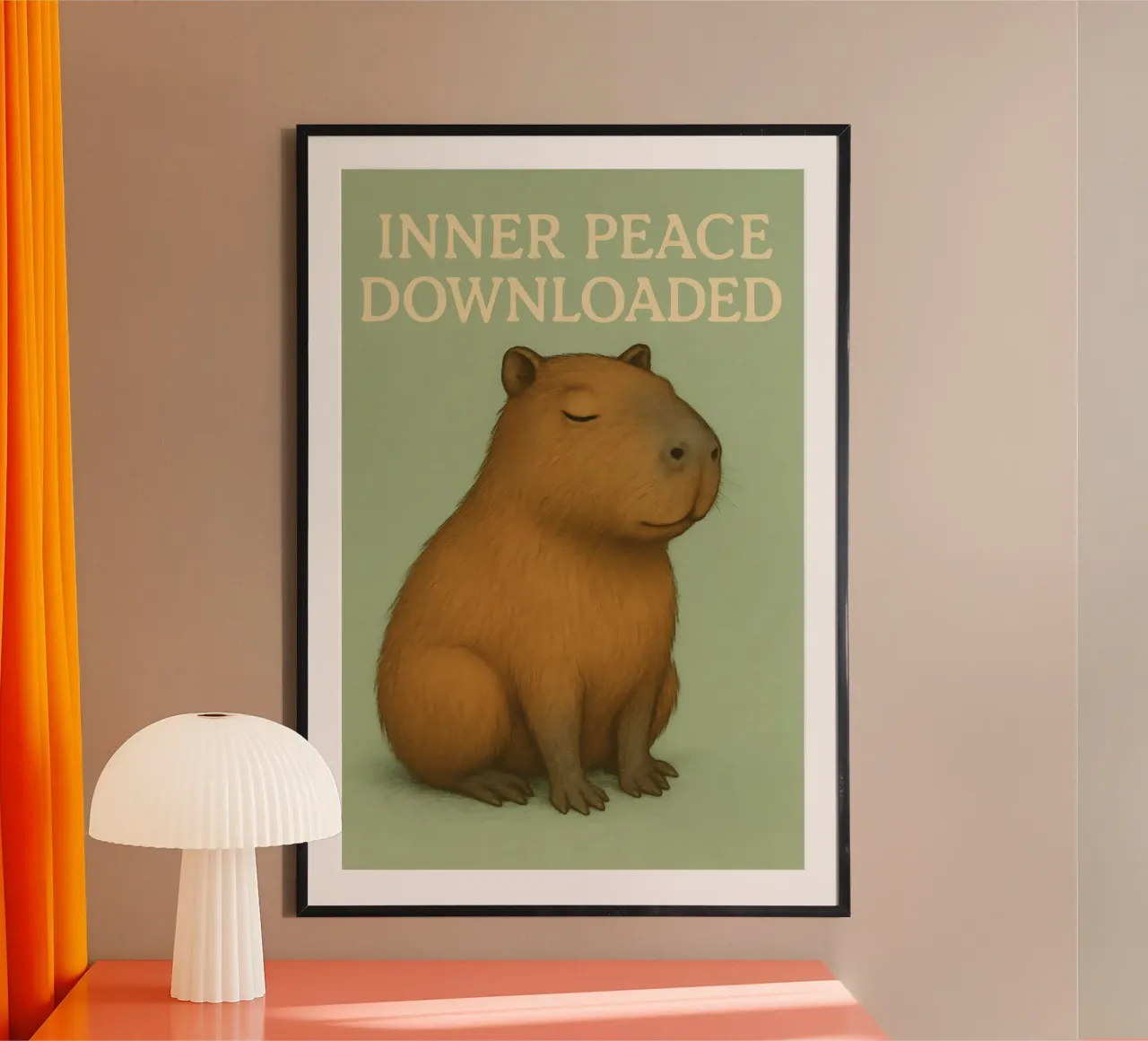 Lustiges Capybara Meme Hahnemühle von Funny Humor Art