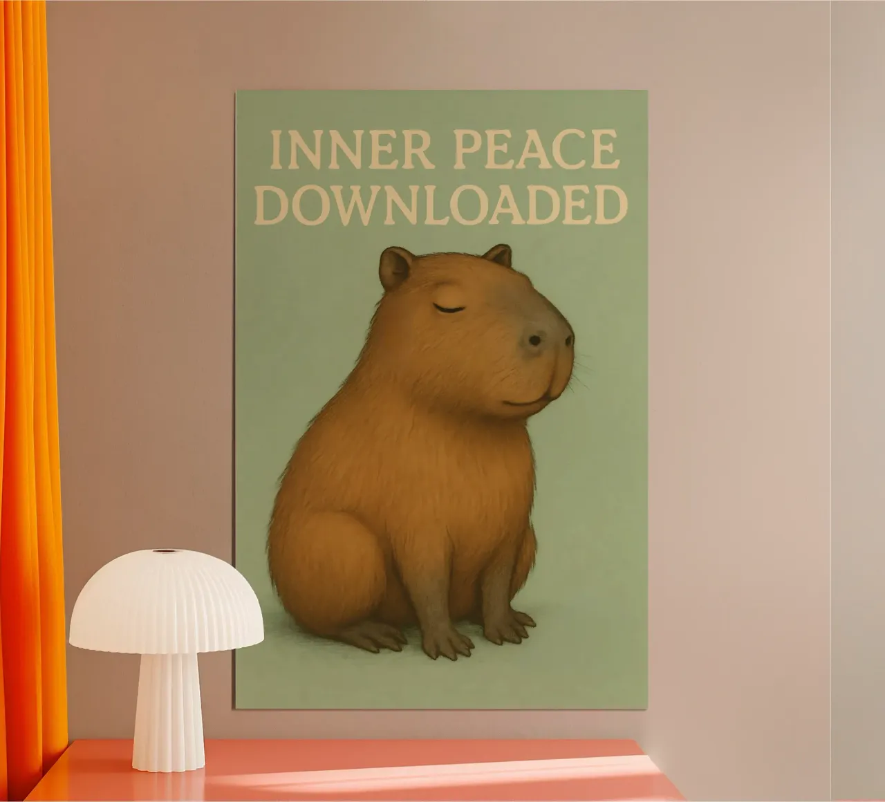 Lustiges Capybara Meme Hahnemühle von Funny Humor Art