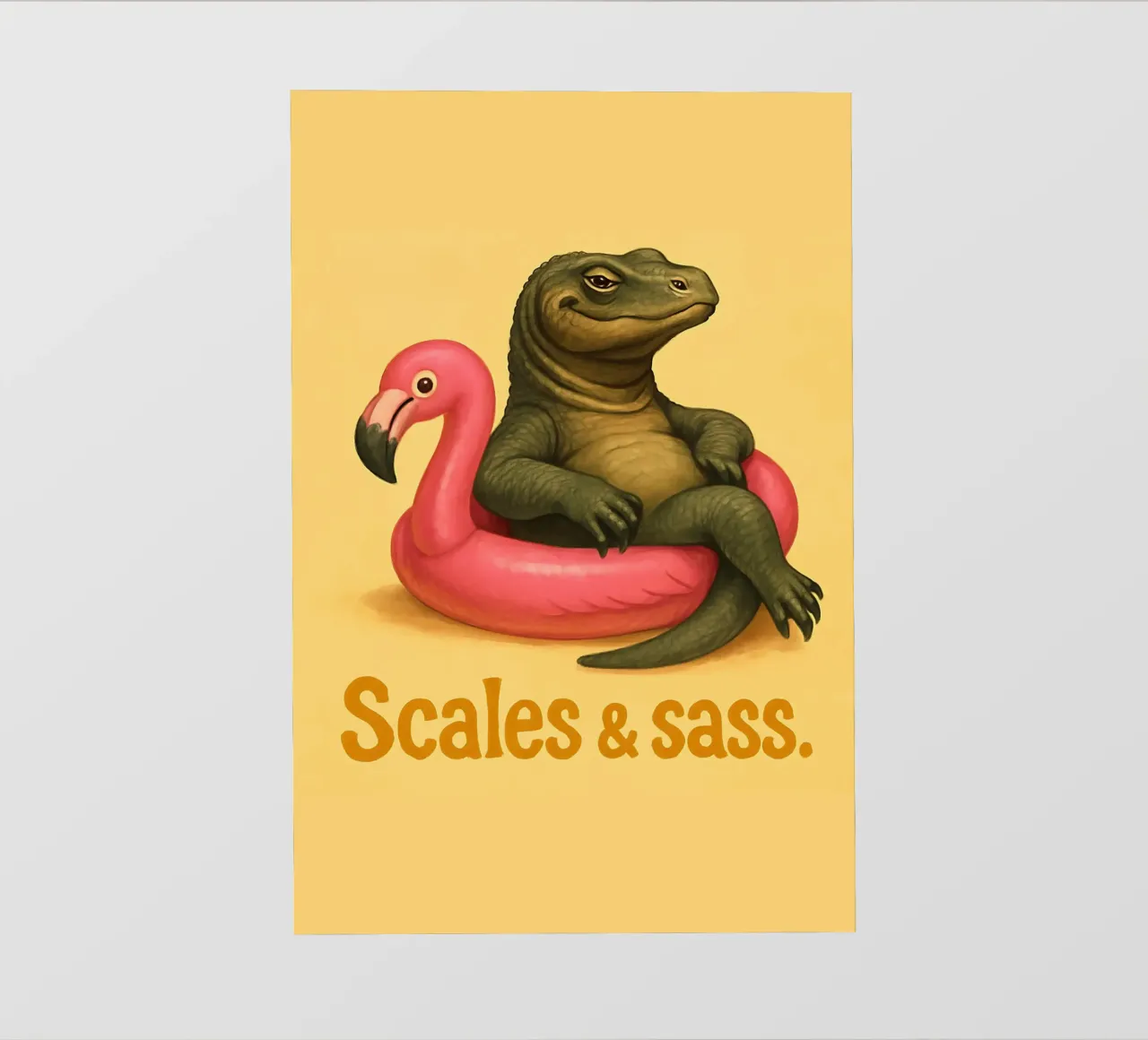 Funny Komodo Dragon Meme telo in pvc da Funny Humor Art