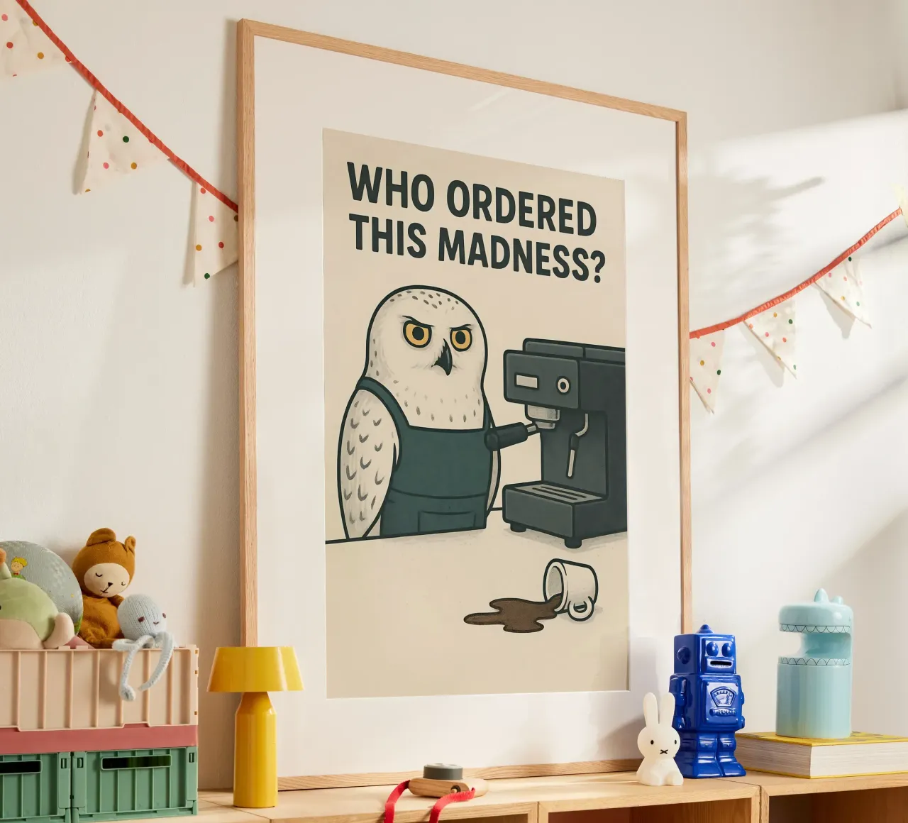 Meme divertente del gufo delle nevi poster da Funny Humor Art