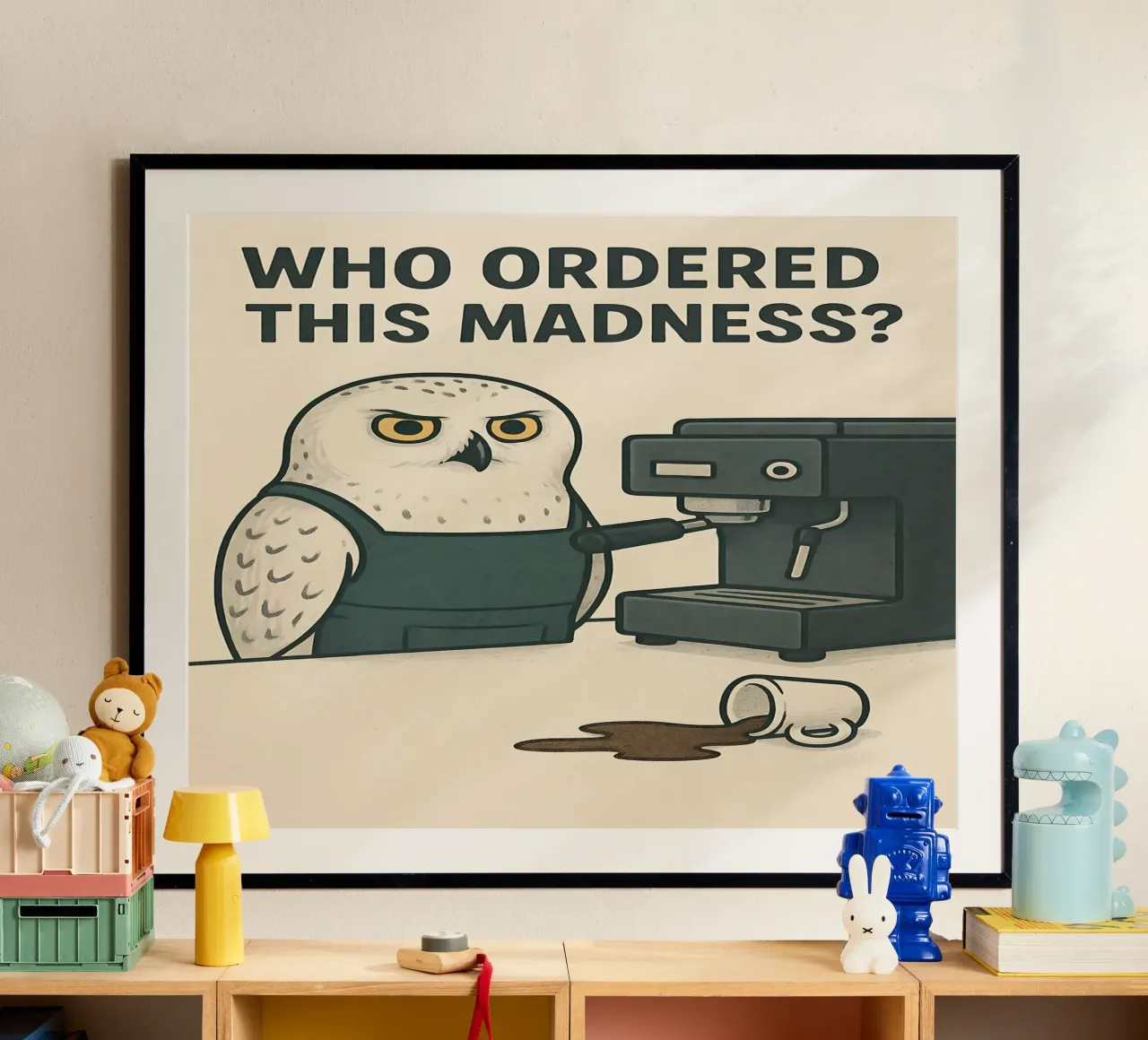 Meme divertente del gufo delle nevi poster da Funny Humor Art