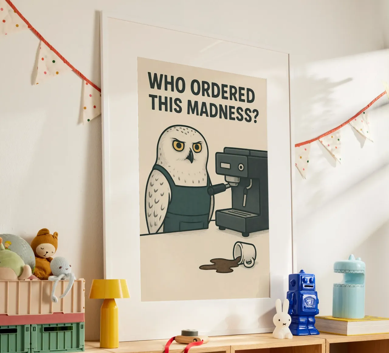 Meme divertente del gufo delle nevi poster da Funny Humor Art