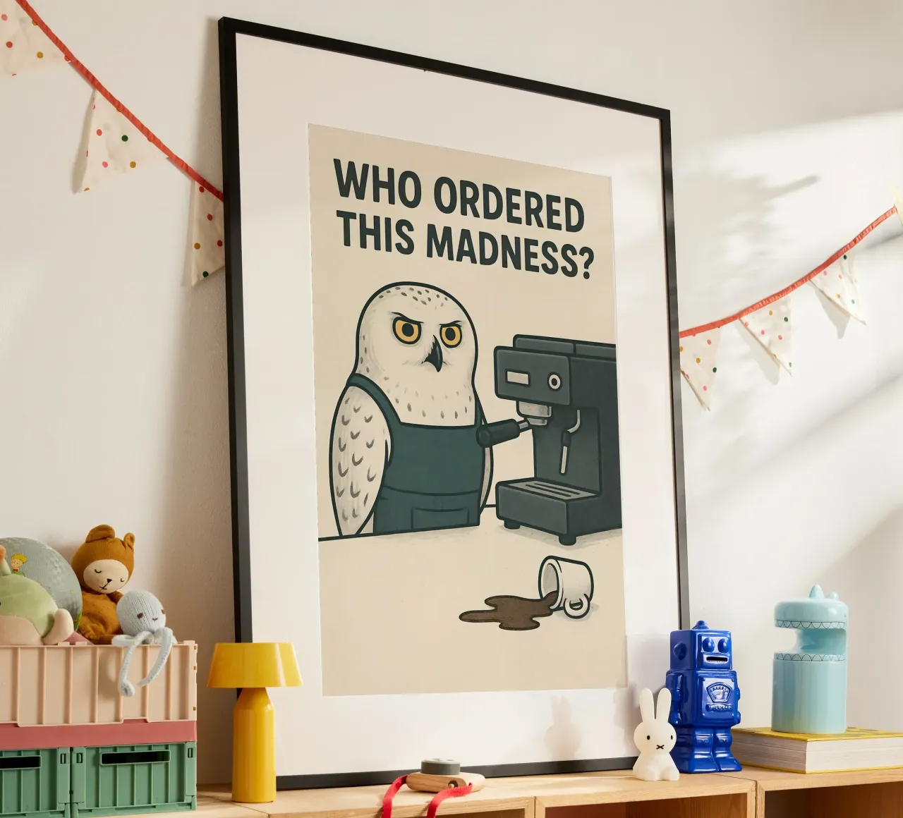 Meme divertente del gufo delle nevi poster da Funny Humor Art