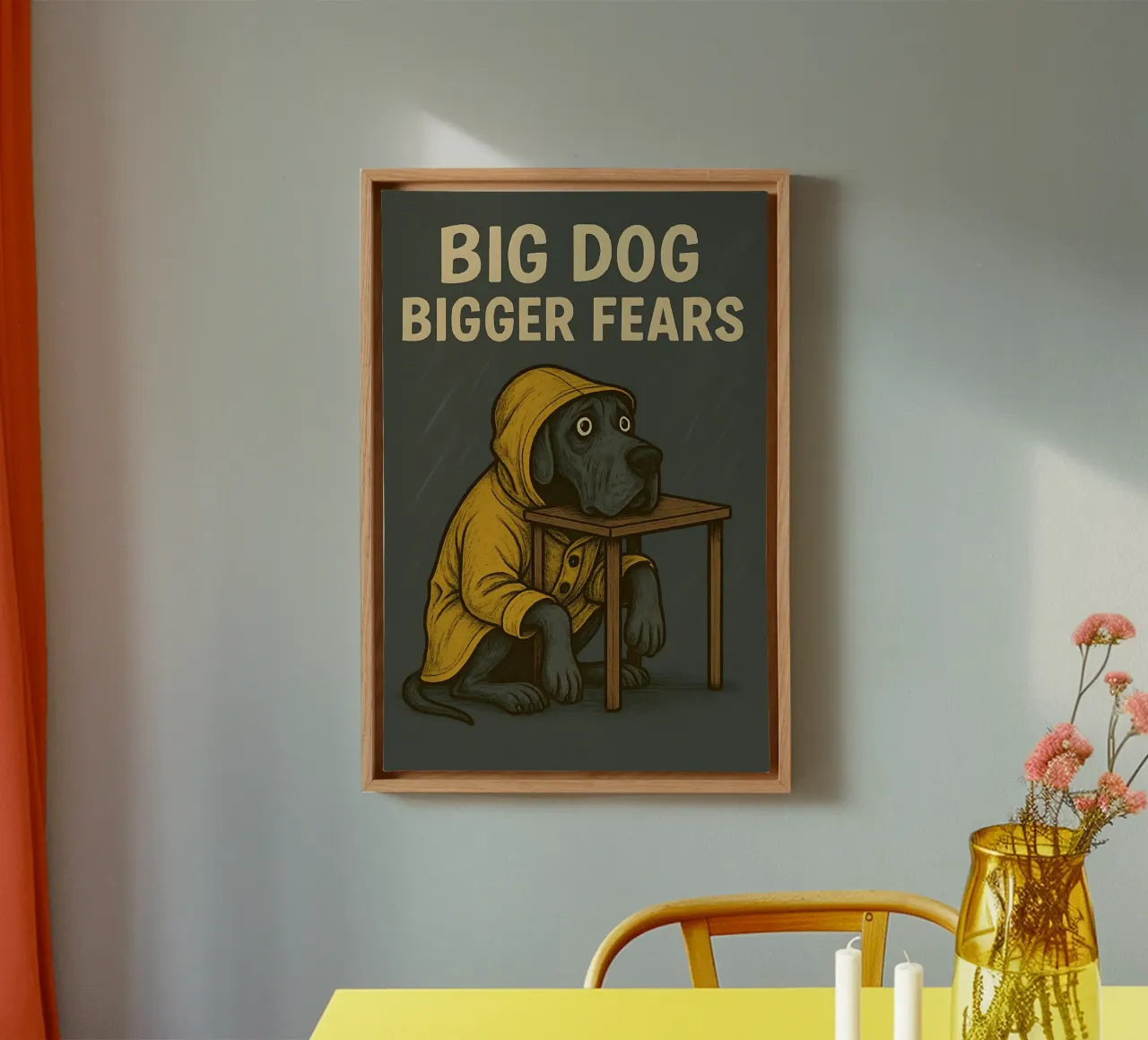 Grappige Duitse Dog Meme canvas met Baklijst van Funny Humor Art
