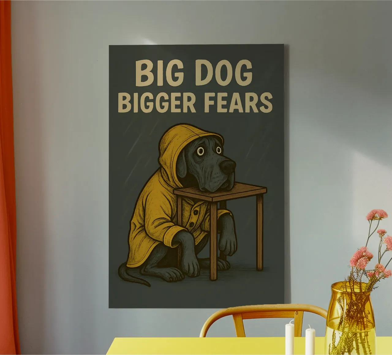 Grappige Duitse Dog Meme canvas met Baklijst van Funny Humor Art
