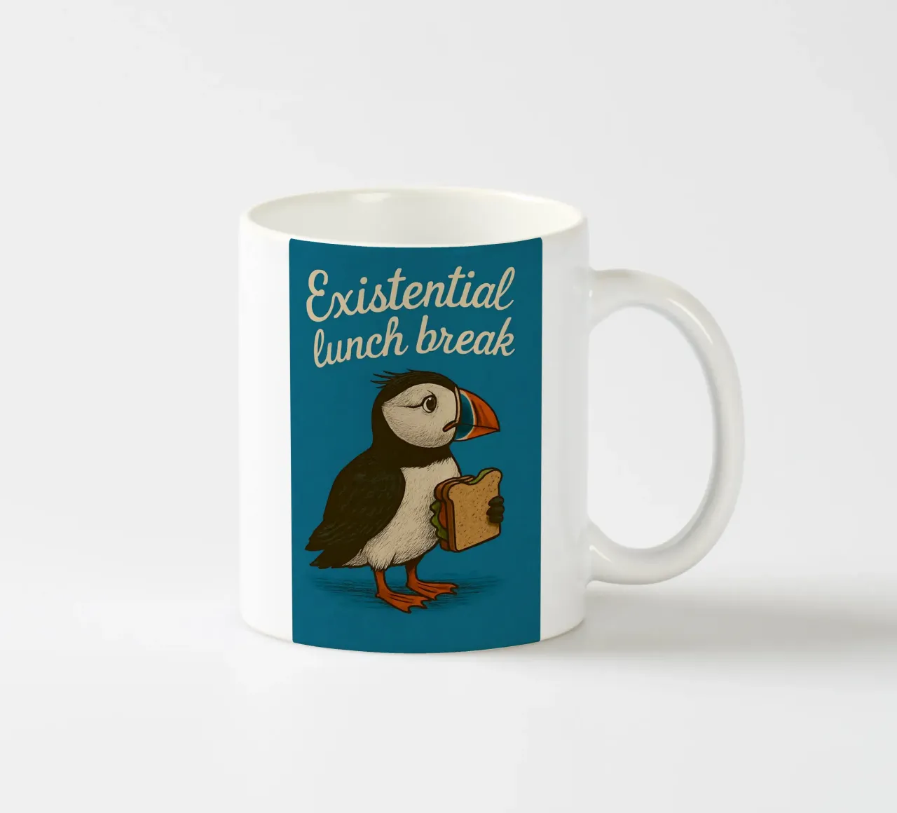 Funny Puffin Meme tazza in ceramica da Funny Humor Art