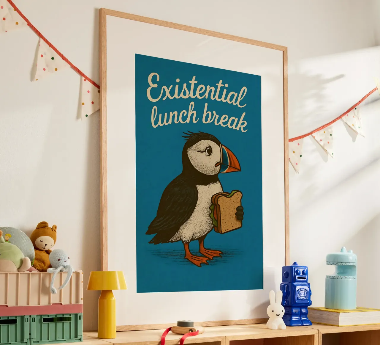 Funny Puffin Meme carta hahnemühle da Funny Humor Art