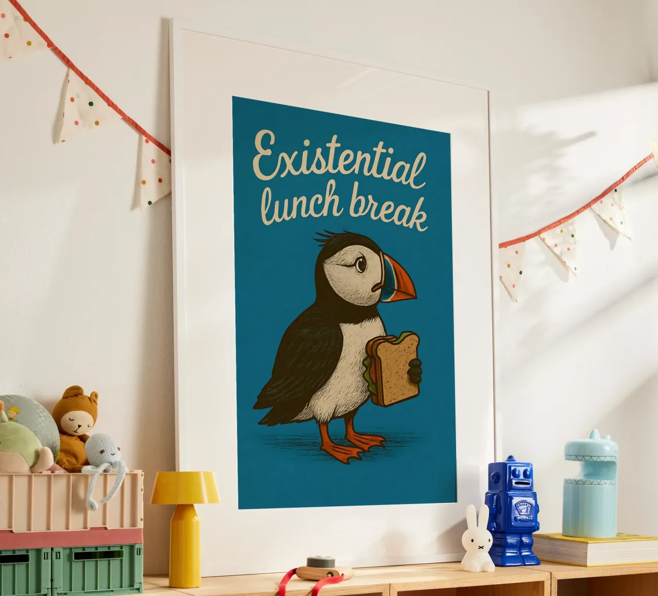 Funny Puffin Meme carta hahnemühle da Funny Humor Art