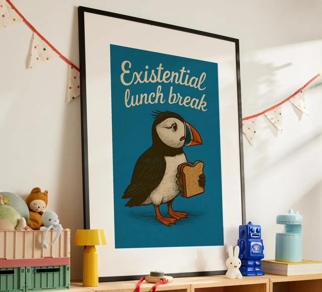 Funny Puffin Meme carta hahnemühle da Funny Humor Art