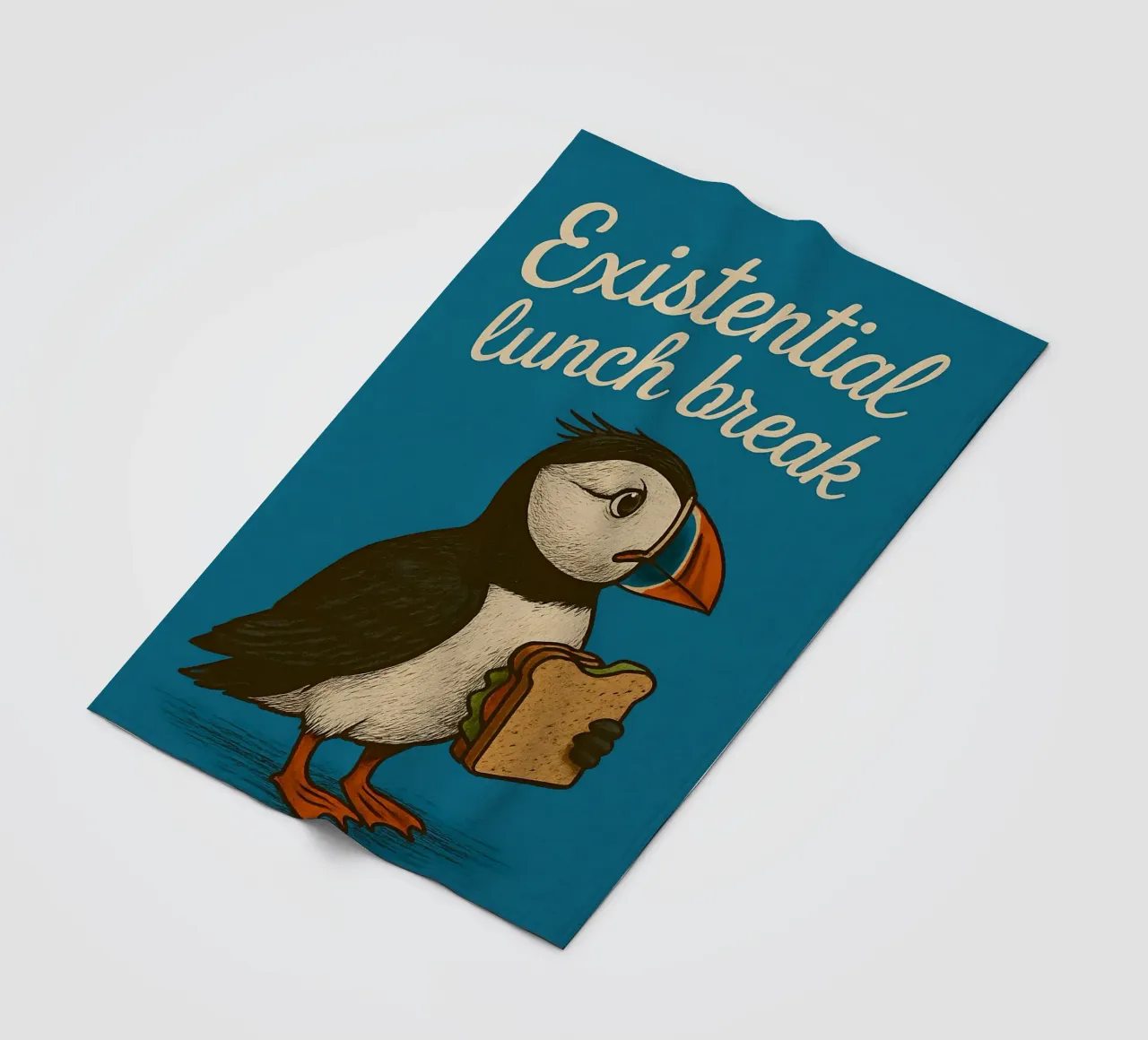 Funny Puffin Meme coperta in pile da Funny Humor Art