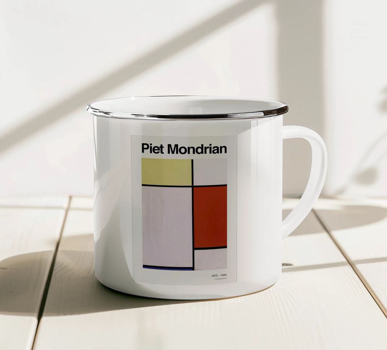 Mondrian - Composition tazza in smalto da ARTOTHEK