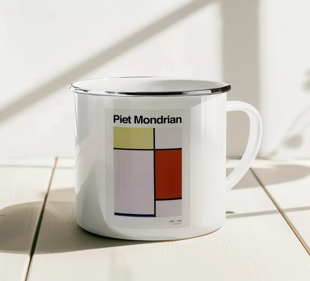 Mondrian - Composition taza de esmalte de ARTOTHEK
