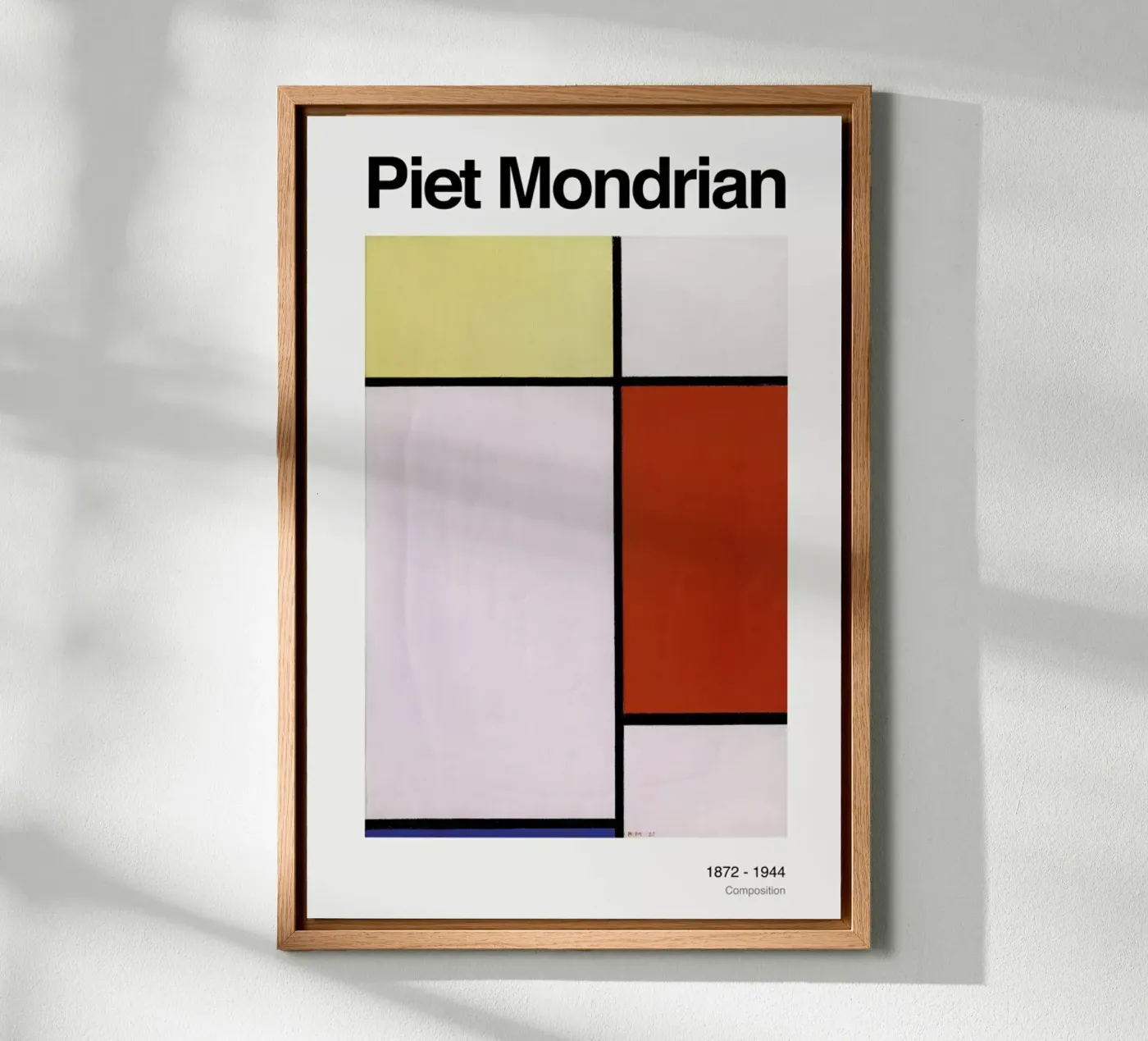 Mondrian - Composition forex-plaat van ARTOTHEK