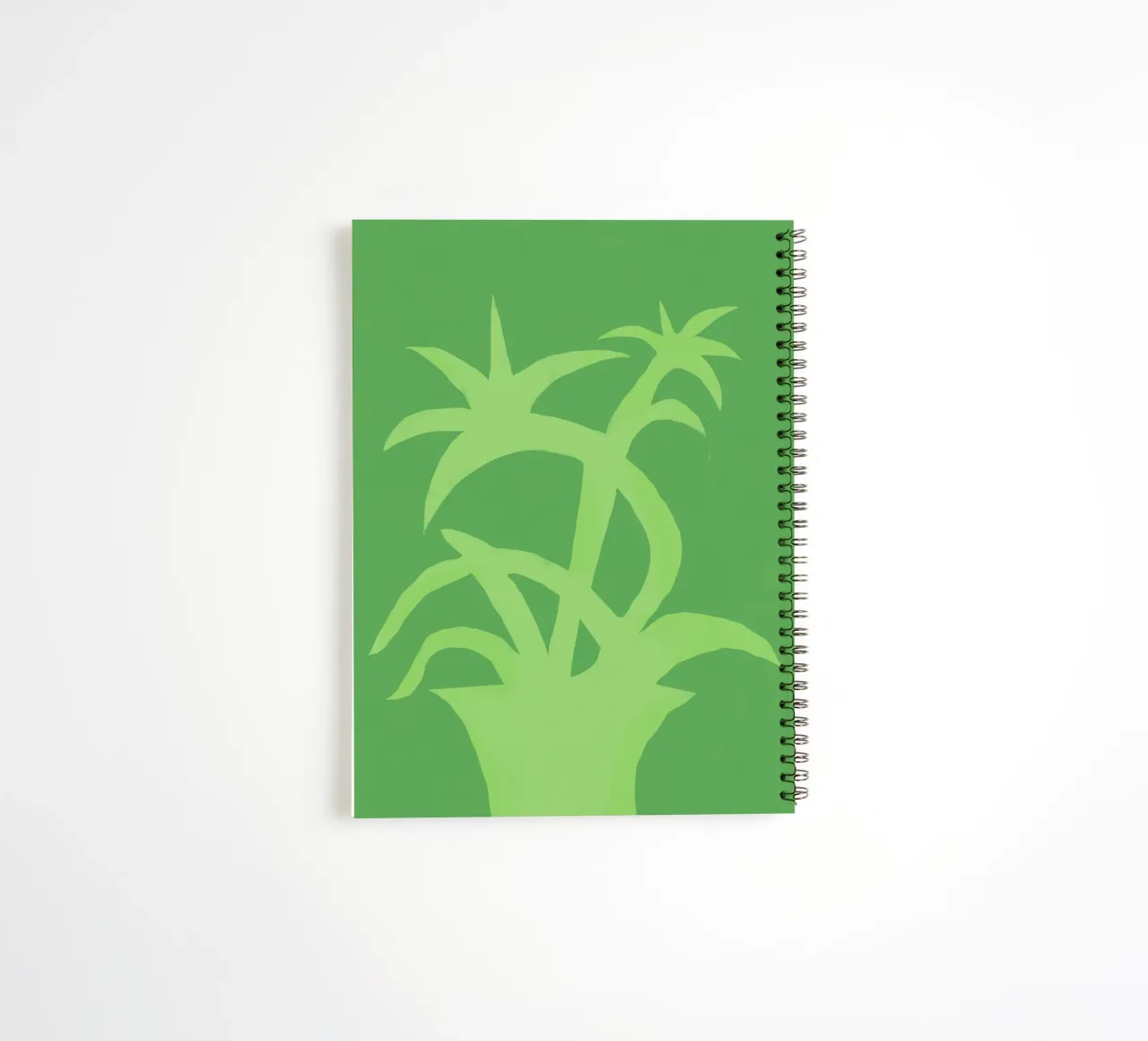 Green plant silhouette spiral notebook by Little Dean