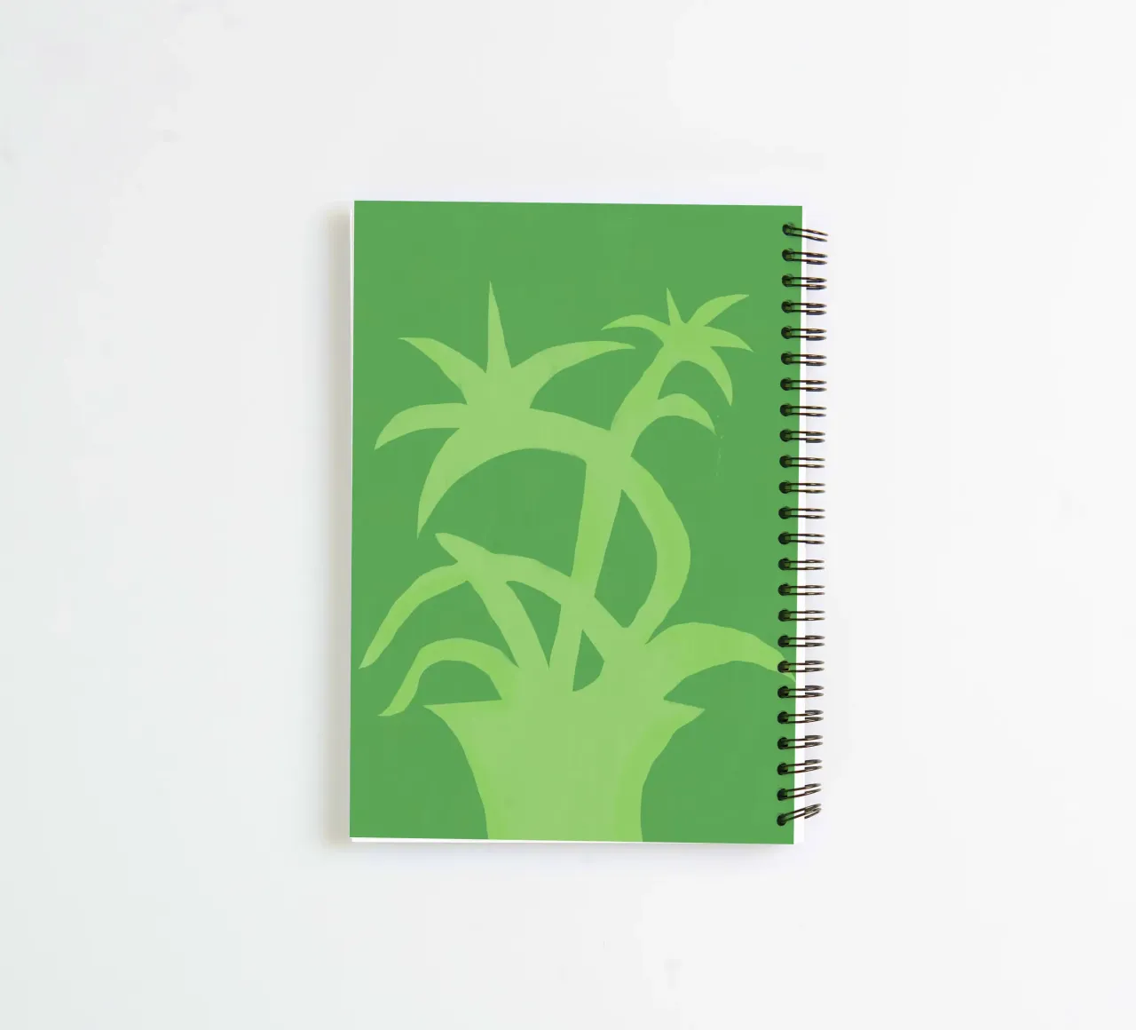 Green plant silhouette spiral notebook by Little Dean