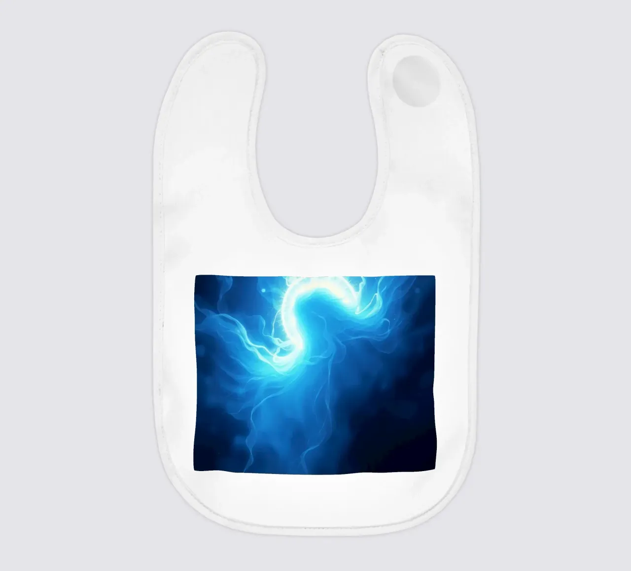 Wervelend blauw licht dat een etherisch effect creëert baby slabbetje van DesignDoodle