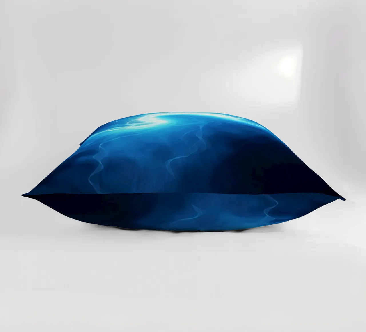 Swirling blue light creating an ethereal effect decorative cushion by DesignDoodle