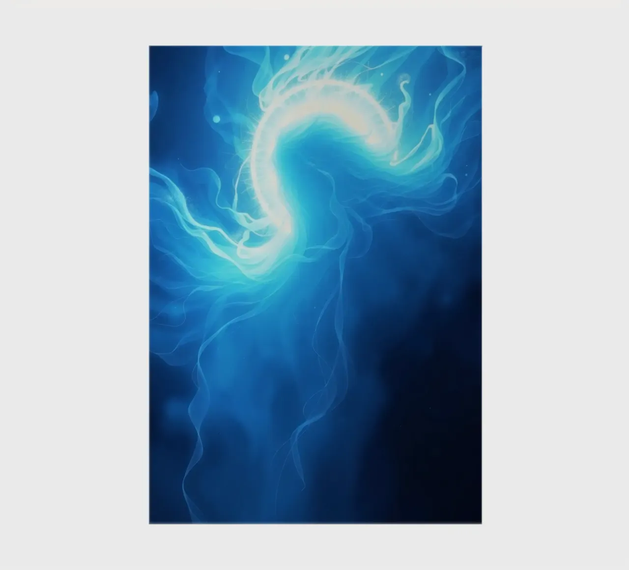 Swirling blue light creating an ethereal effect notebook by DesignDoodle