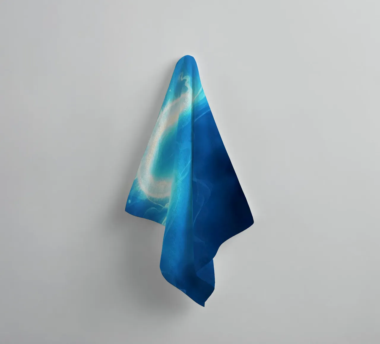 Swirling blue light creating an ethereal effect towel by DesignDoodle
