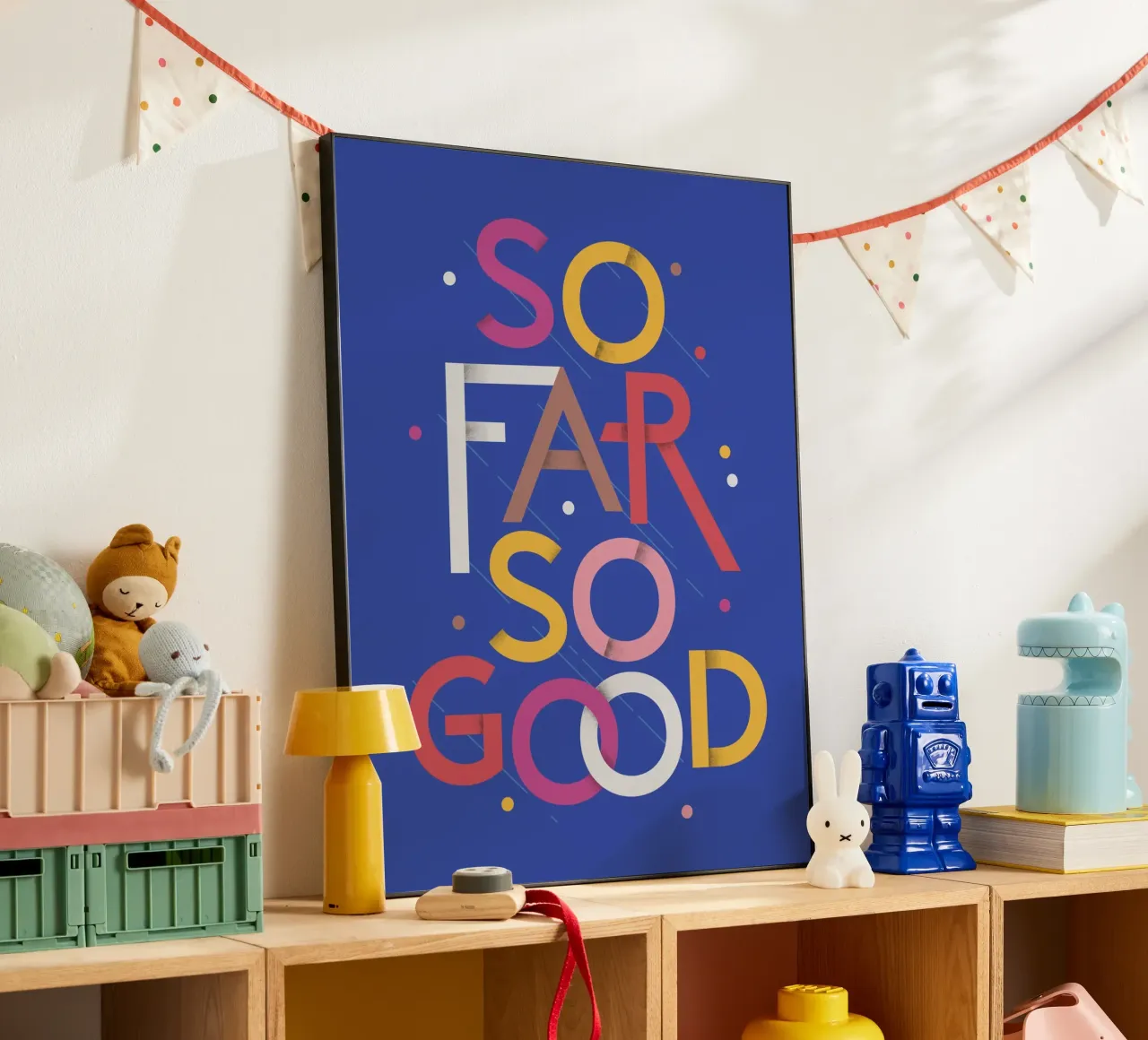 So Far So Good – Vibrant Quote Poster alluminio dibond da showmemars