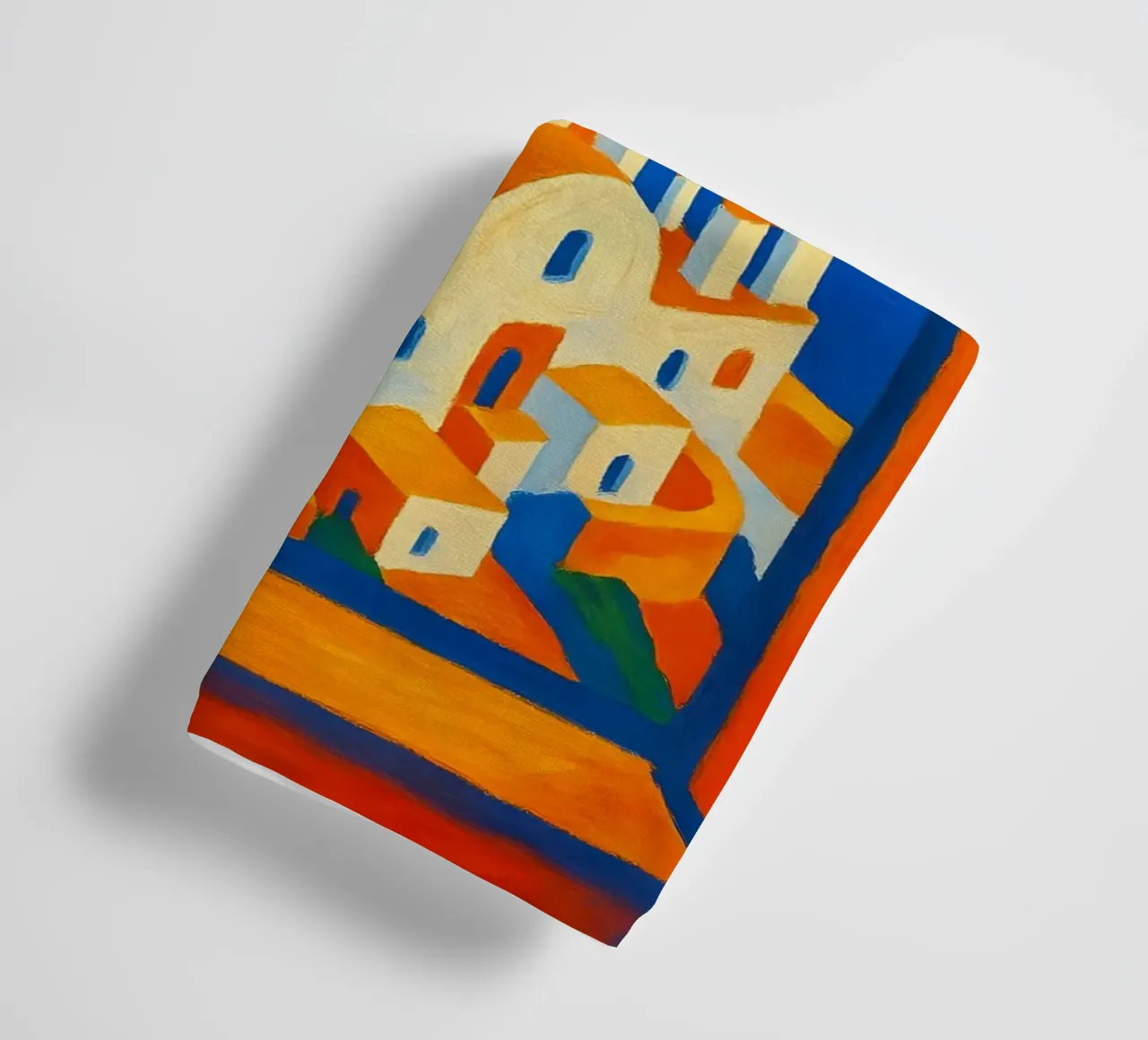 SANTORINI GREECE OPEN WINDOW VIEW - MATISSE STYLE towel by ARTOMATIC
