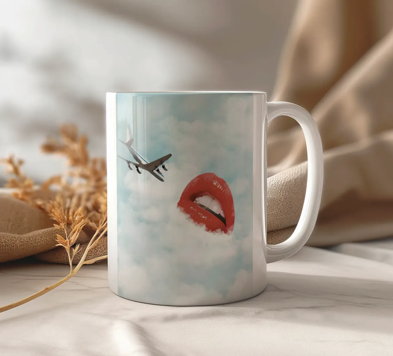 Travel trough lips tazza in ceramica da PicturaCollage