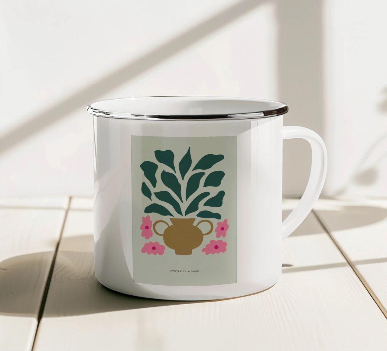 Myrtle In A Vase tazza in smalto da Studio One