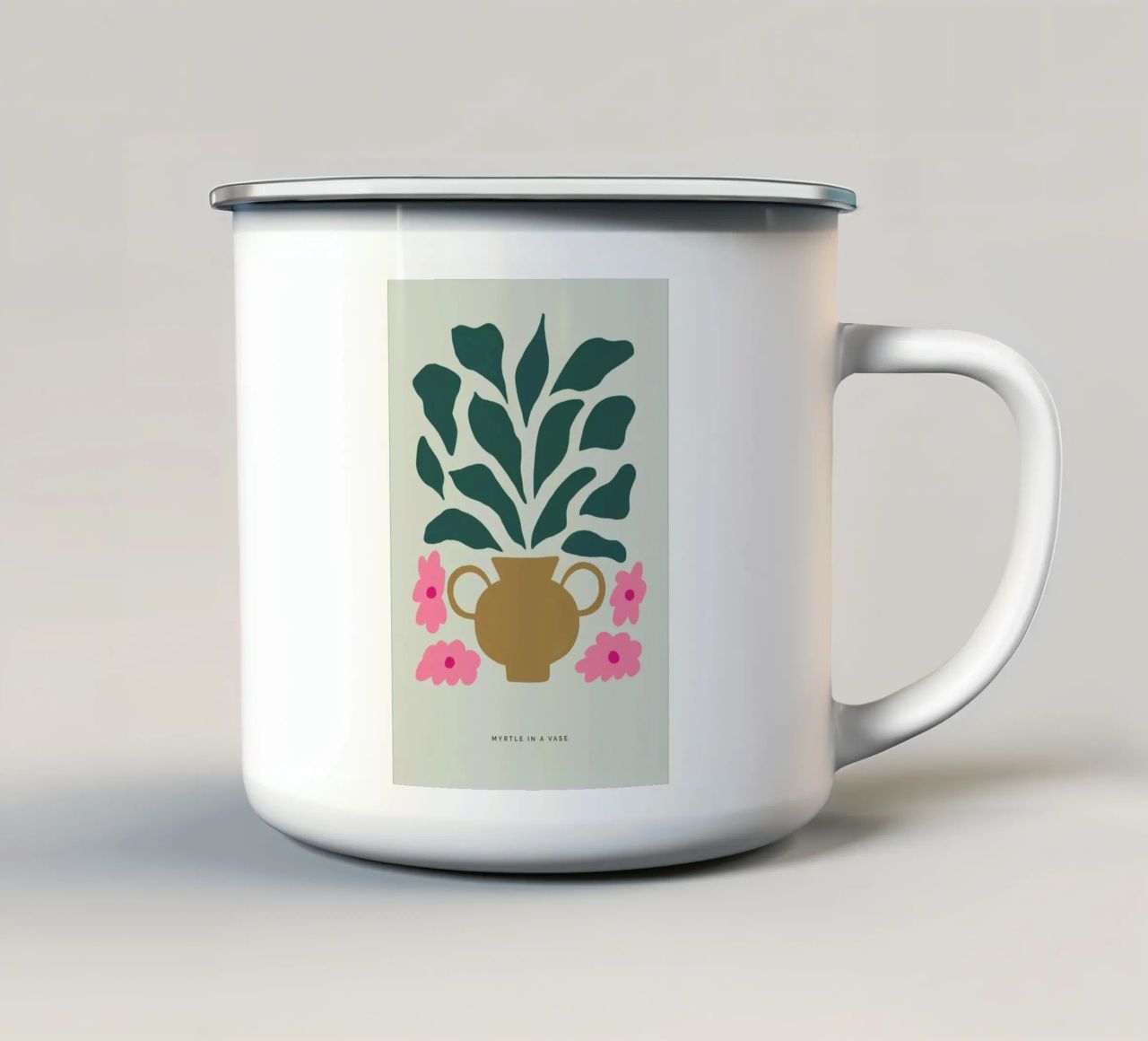 Myrtle In A Vase tazza in smalto da Studio One