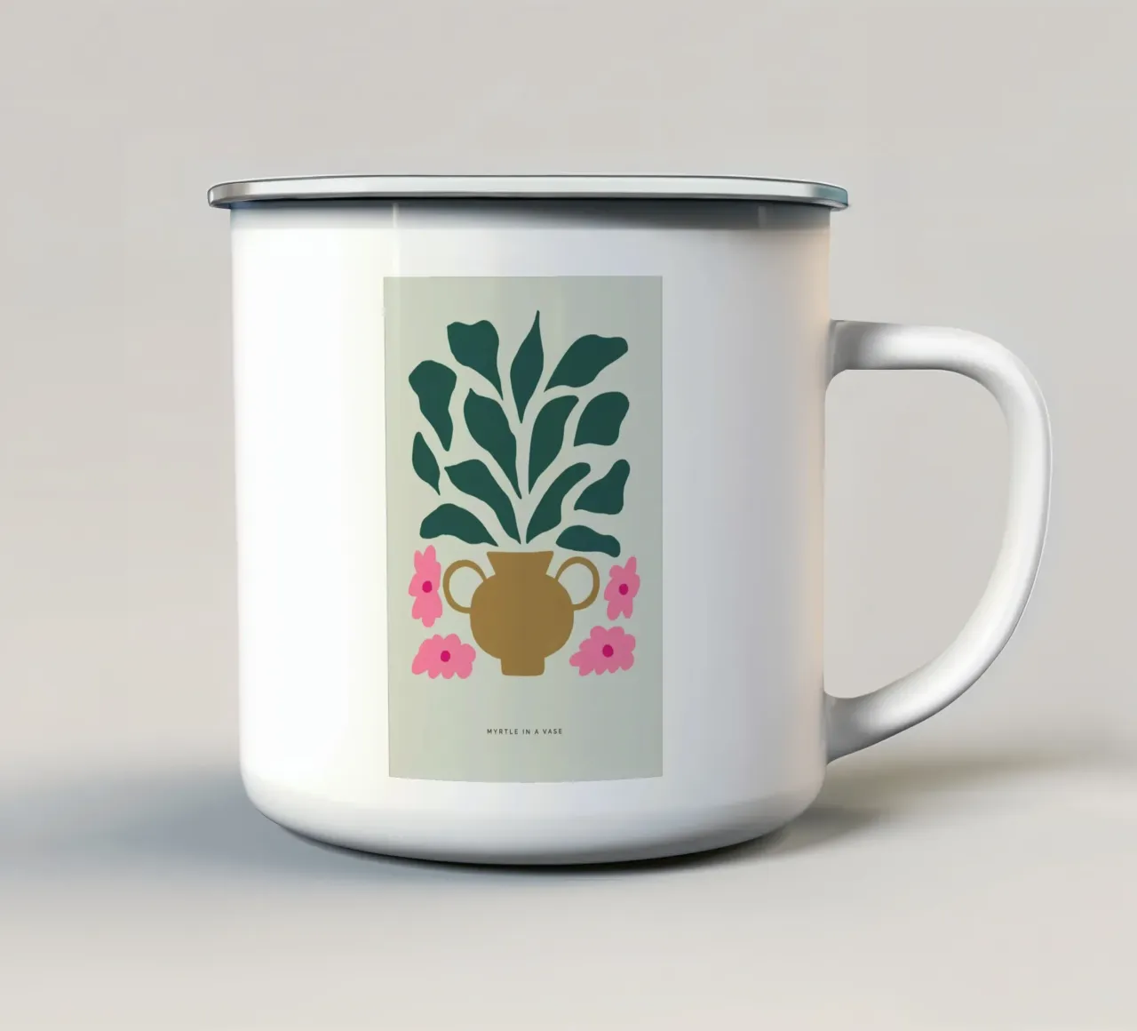 Myrtle In A Vase emaille mok van Studio One