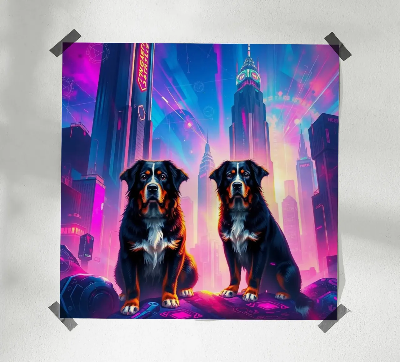 Bellissimo cane da montagna bernese #163 poster da Yumis.Beargang.and.Me