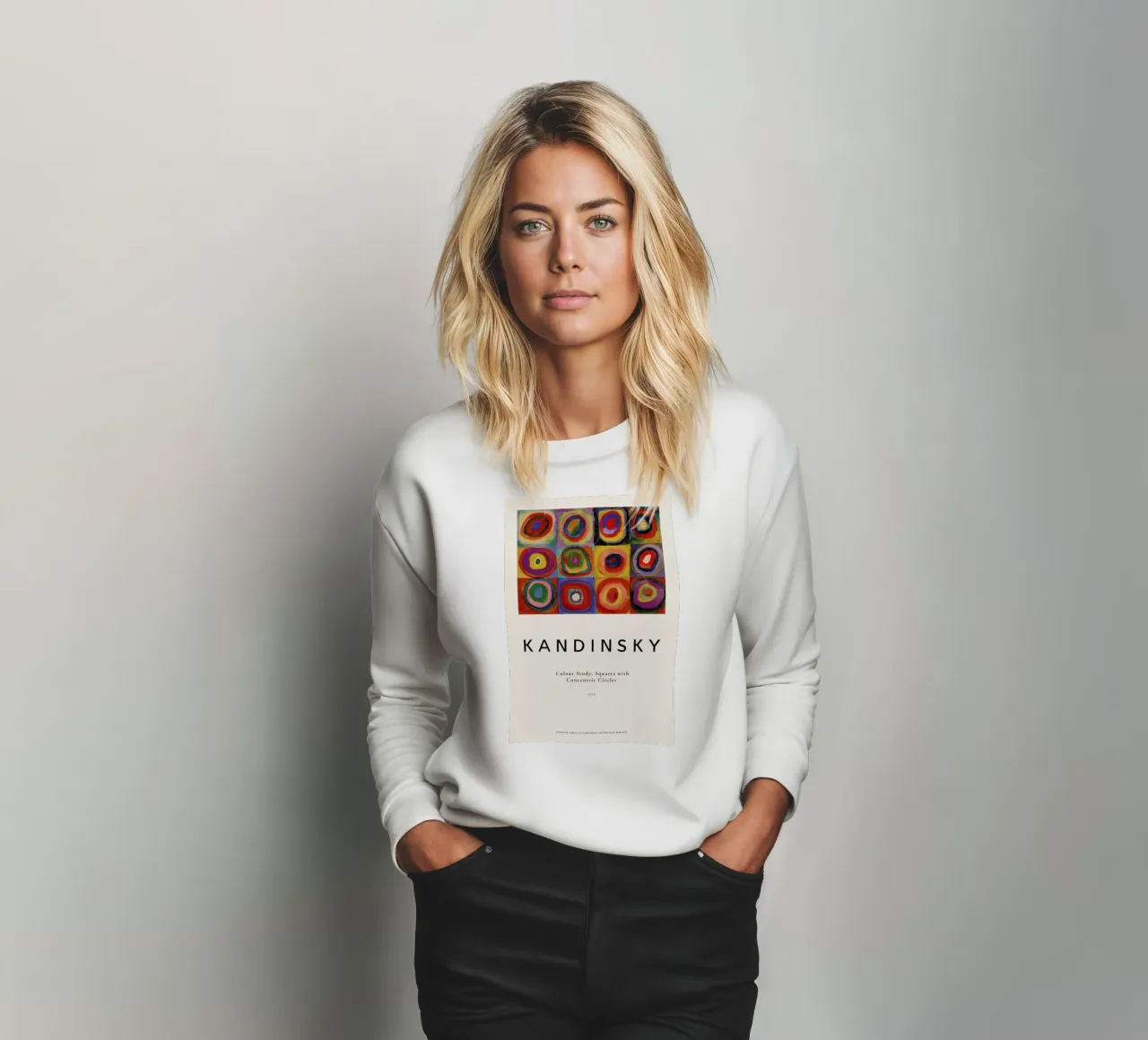 Kandinsky - Colour Study: Squares with Concentric Circles felpa da ARTOTHEK