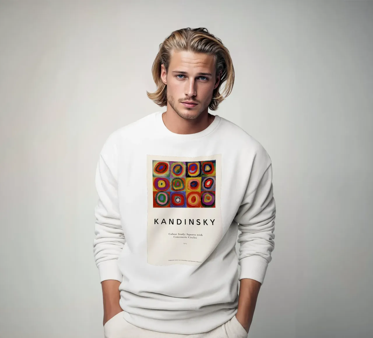 Kandinsky - Colour Study: Squares with Concentric Circles felpa da ARTOTHEK