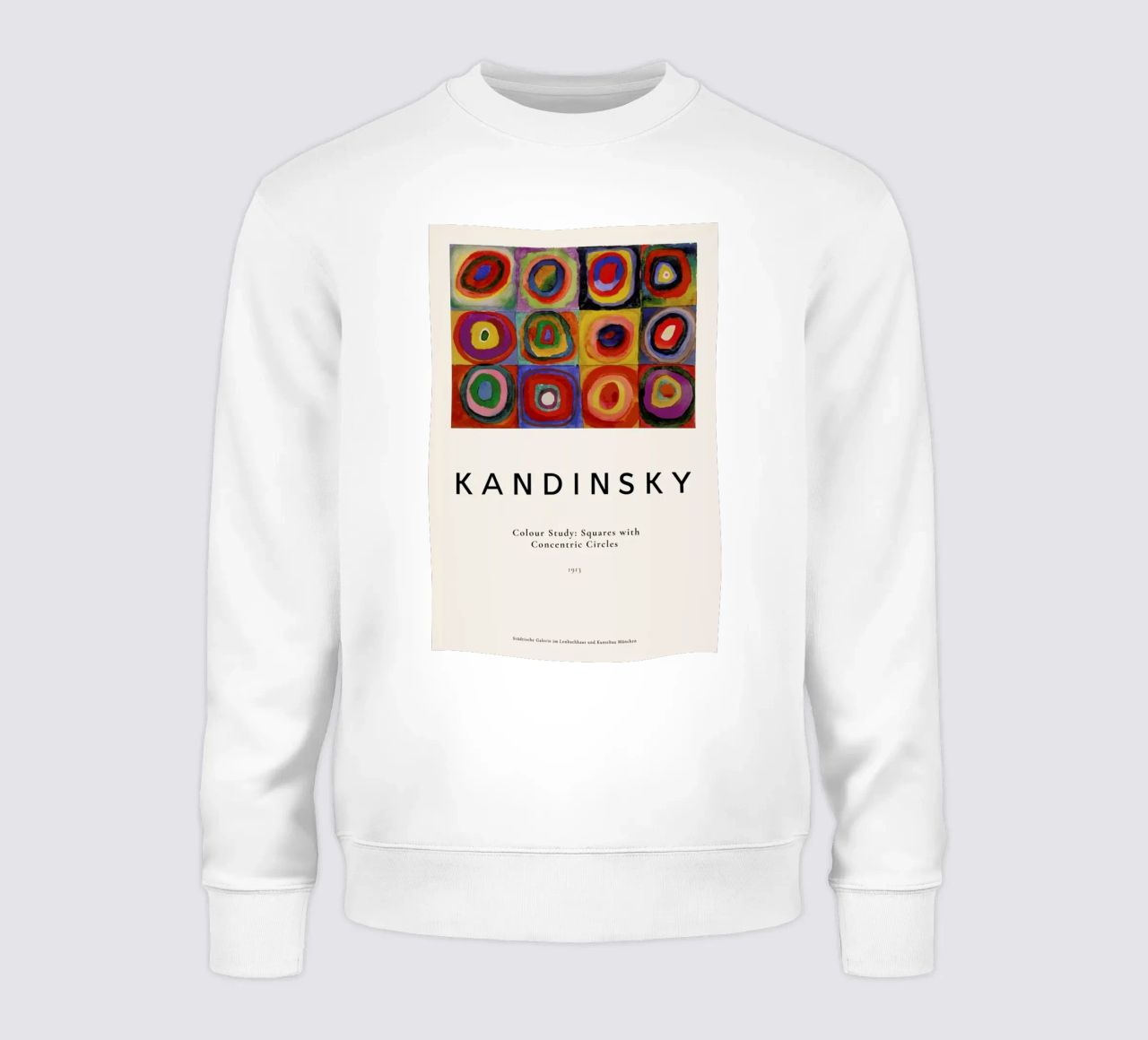 Kandinsky - Colour Study: Squares with Concentric Circles felpa da ARTOTHEK