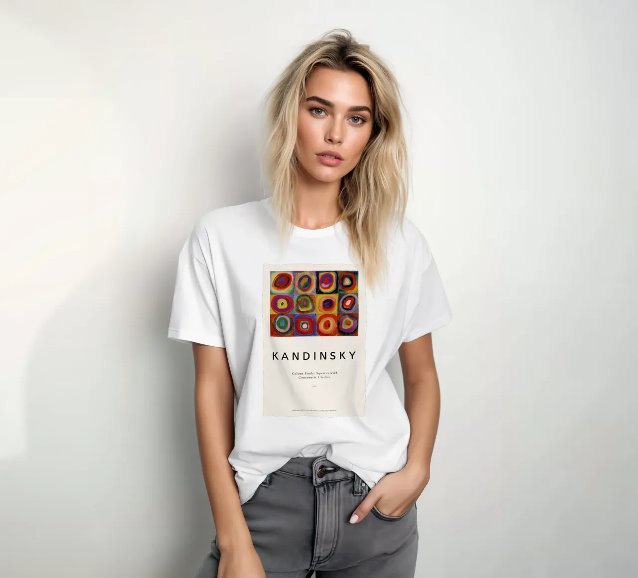 Kandinsky - Colour Study: Squares with Concentric Circles t-shirt van ARTOTHEK