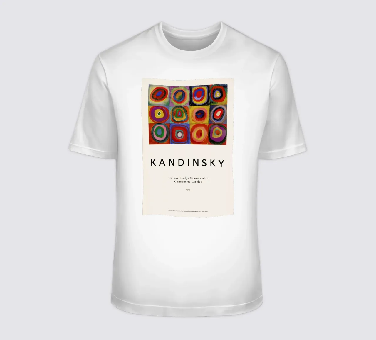 Kandinsky - Colour Study: Squares with Concentric Circles t-shirt van ARTOTHEK