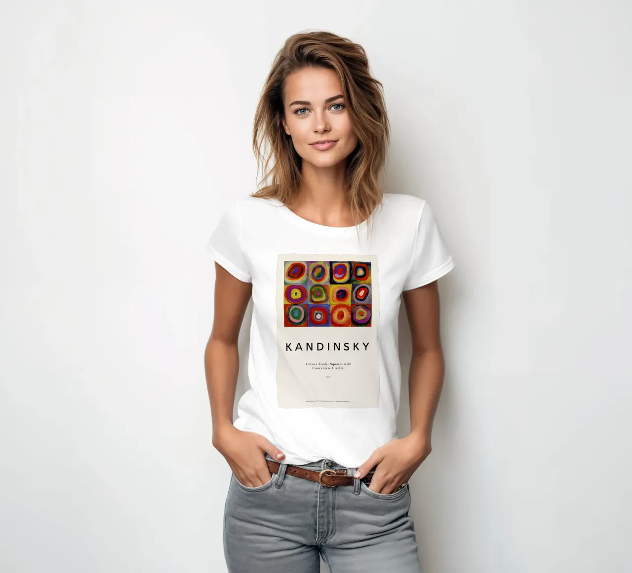 Kandinsky - Colour Study: Squares with Concentric Circles t-shirt da donna da ARTOTHEK