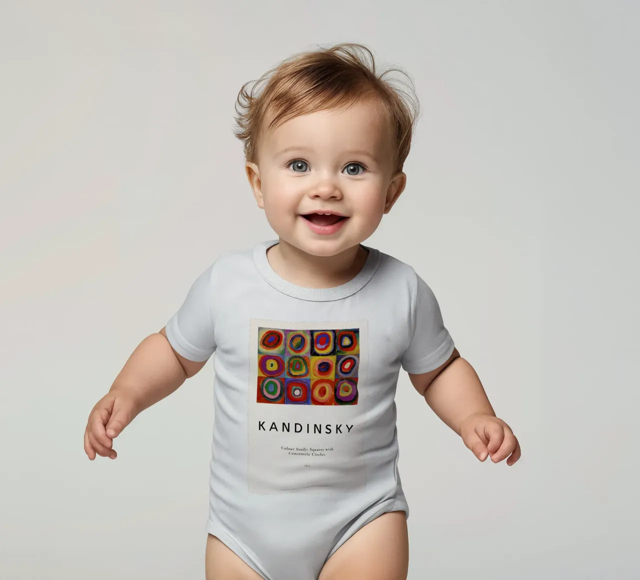 Kandinsky - Colour Study: Squares with Concentric Circles body neonato maniche corte da ARTOTHEK