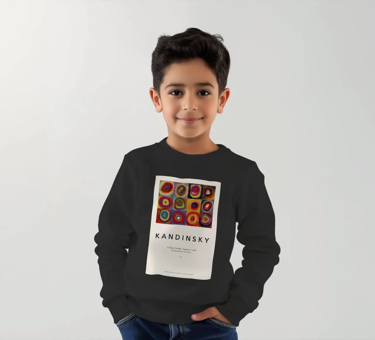 Kandinsky - Colour Study: Squares with Concentric Circles felpa bambino da ARTOTHEK