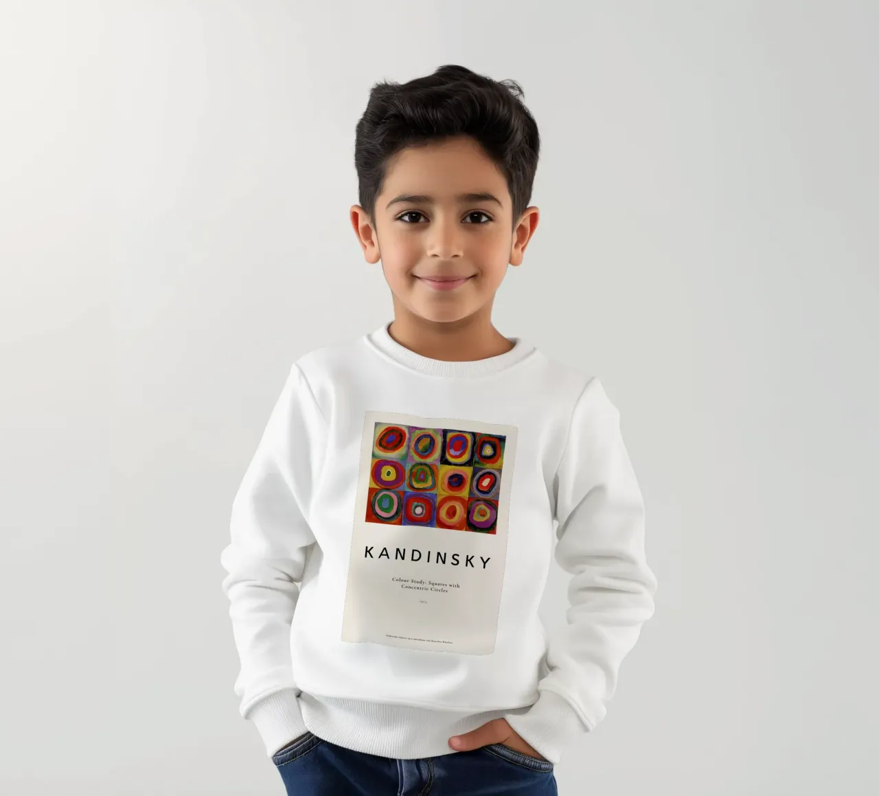 Kandinsky - Colour Study: Squares with Concentric Circles Kinder Sweatshirt von ARTOTHEK