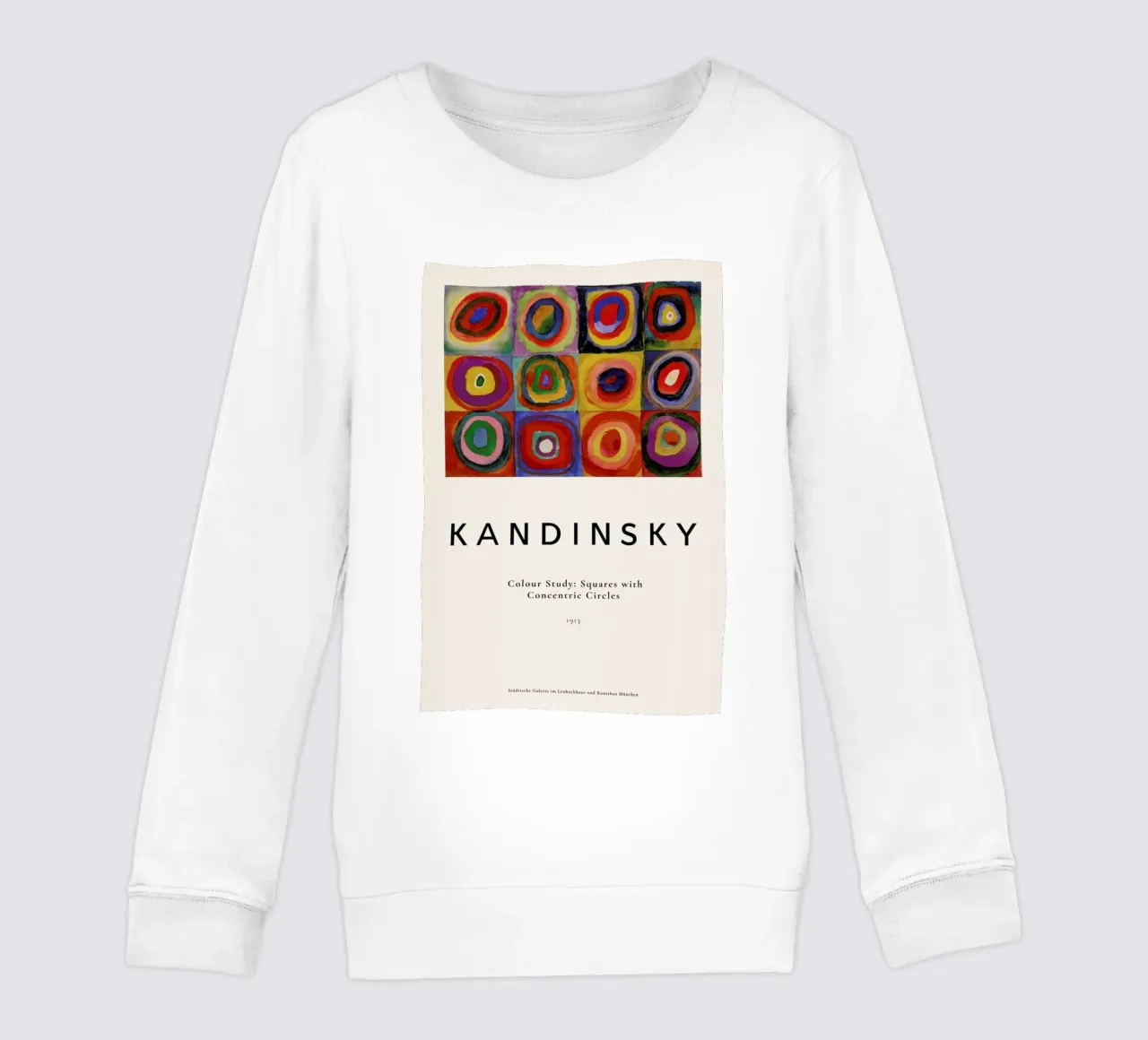 Kandinsky - Colour Study: Squares with Concentric Circles Kinder Sweatshirt von ARTOTHEK